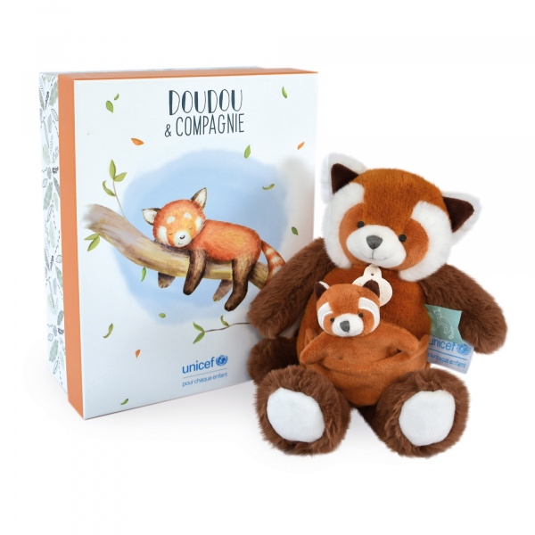 Peluche panda roux unicef Doudou et compagnie