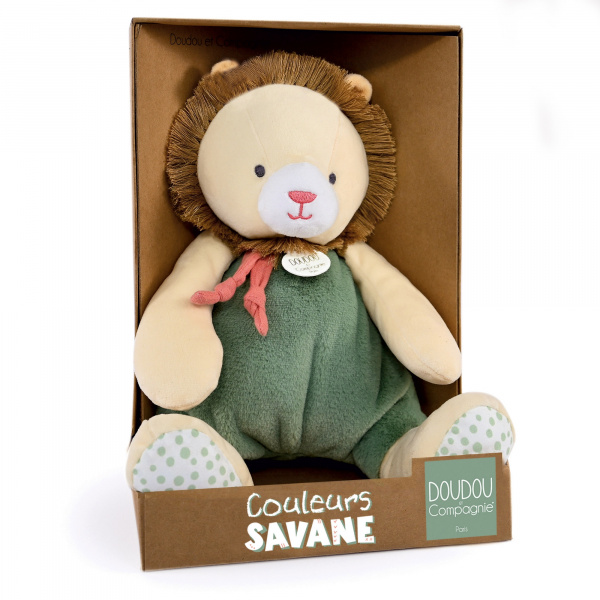 Peluche 30 cm couleurs savane lion Doudou et compagnie