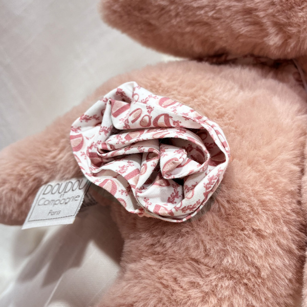 Peluche lapin doudou rose poudré 25 cm Doudou et compagnie