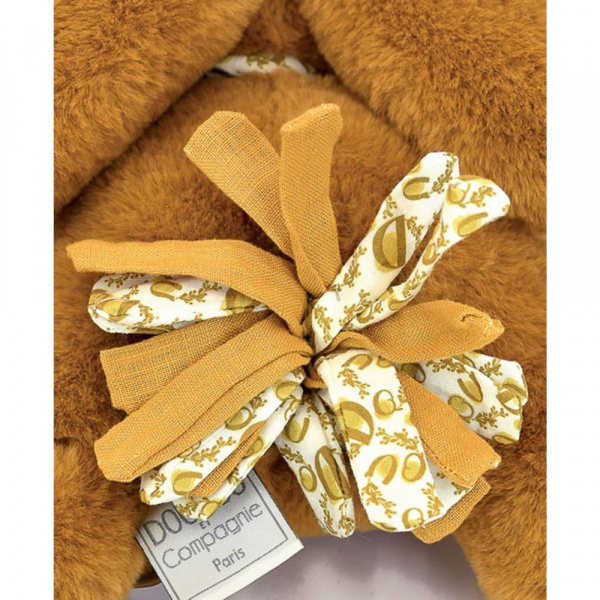 Peluche lapin doudou ocre 25 cm Doudou et compagnie
