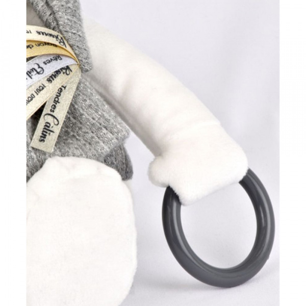Peluche d'éveil ours 30 cm argent Doudou et compagnie
