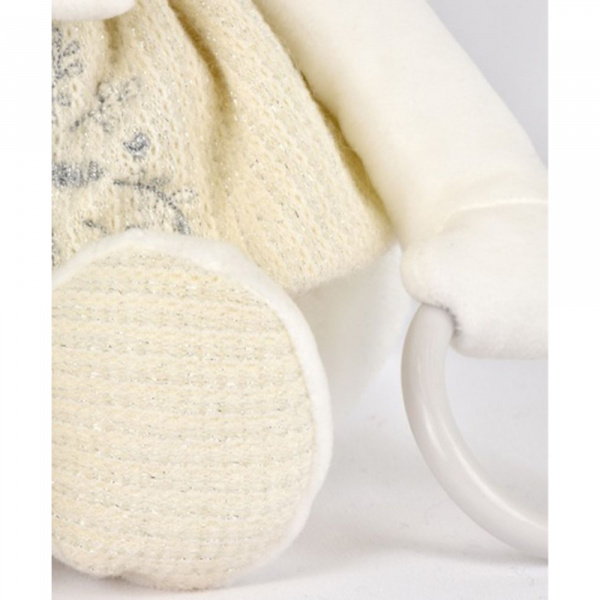 Peluche d'éveil ours 30 cm blanc Doudou et compagnie