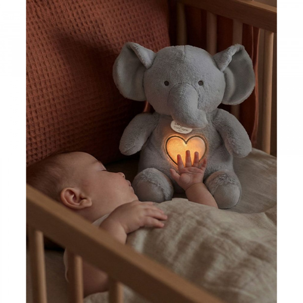 Peluche sonore et lumineuse respi'rêves elephant Doudou et compagnie
