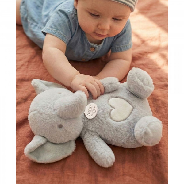 Peluche sonore et lumineuse respi'rêves elephant Doudou et compagnie