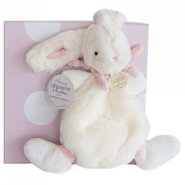 Coffret doudou lapin collector rose (28 cm)