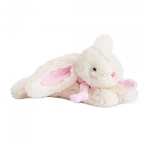 Peluche bébé lapin bonbon 20 cm rose Doudou et compagnie