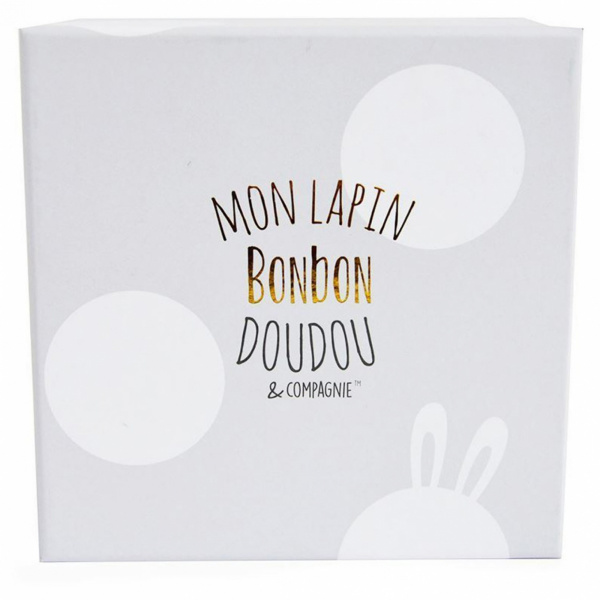 Grand doudou lapin bonbon taupe Doudou et compagnie