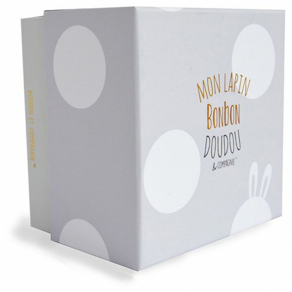 Grand doudou lapin bonbon taupe Doudou et compagnie