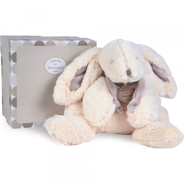 Grand doudou lapin bonbon taupe Doudou et compagnie