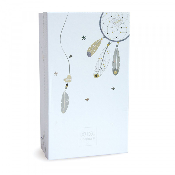 Peluche bébé happy pop pompon paon Doudou et compagnie