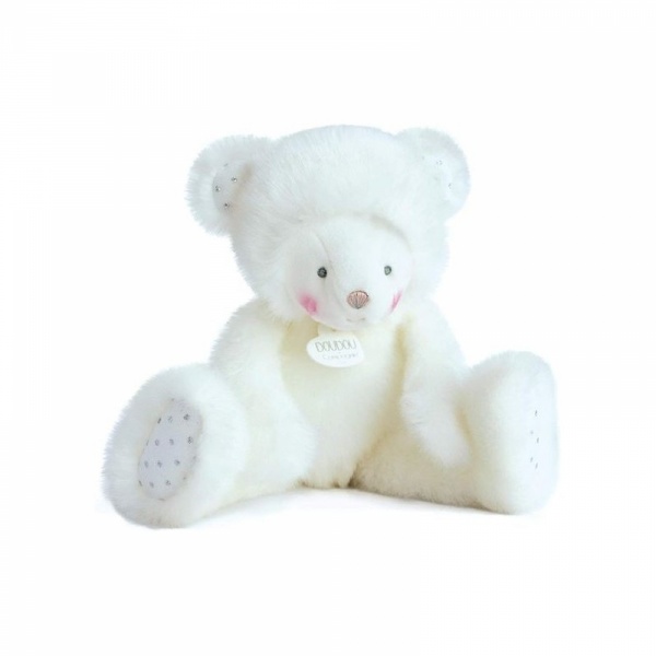 Peluche ourson blanc 30 cm - trop mimi Doudou et compagnie