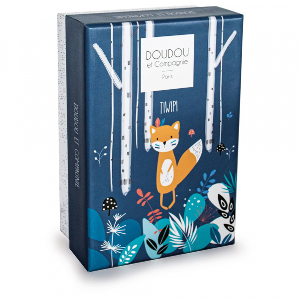 Peluche bébé pantin avec doudou renard Doudou et compagnie