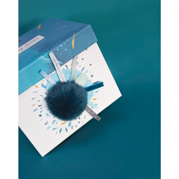 Peluche bébé happy pop pompon paon Doudou et compagnie