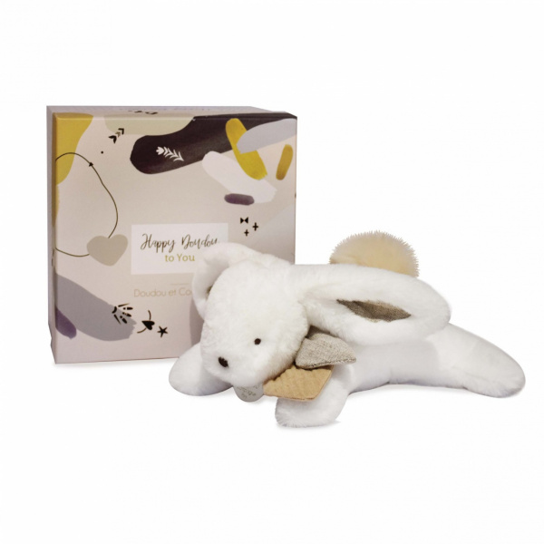 Peluche bébé happy pop pompon paon Doudou et compagnie