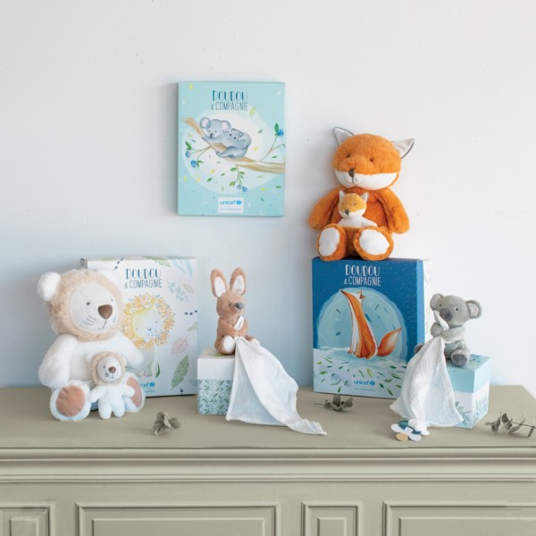 Peluche renard unicef Doudou et compagnie