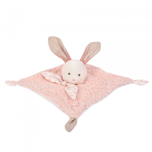 Doudou plat botanic lapin rose Doudou et compagnie