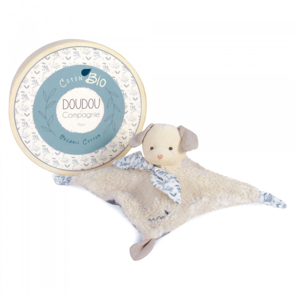 Doudou plat botanic chien bleu Doudou et compagnie
