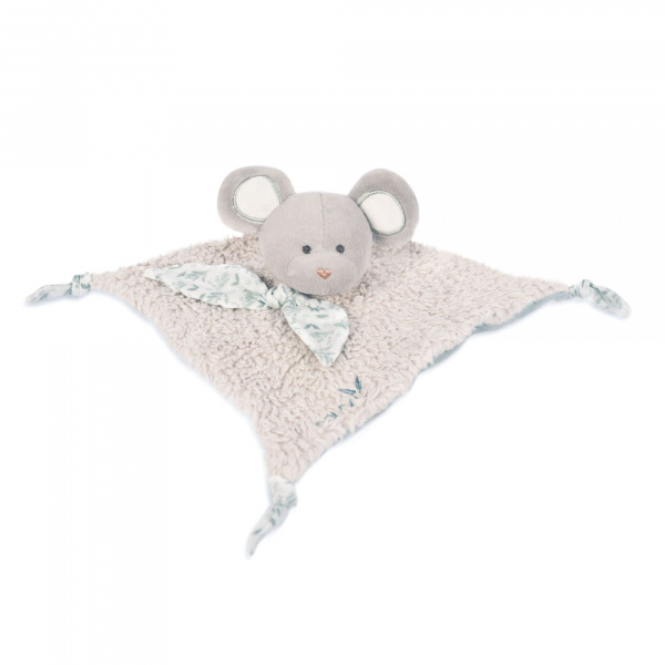 Doudou plat botanic souris vert olive Doudou et compagnie