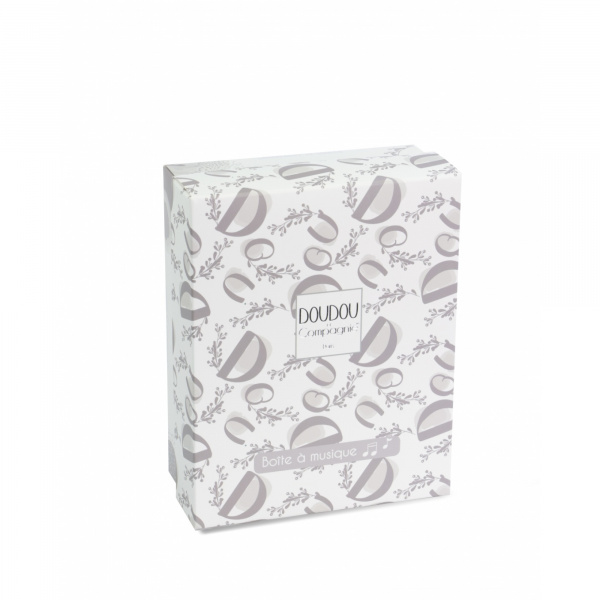 Boîte à musique lapin doudou blanc Doudou et compagnie