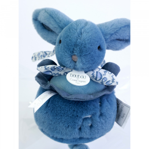 Boîte à musique lapin doudou bleu Doudou et compagnie