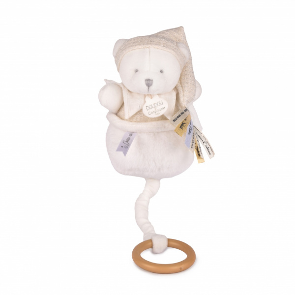 Boîte à musique ours 20 cm beige Doudou et compagnie