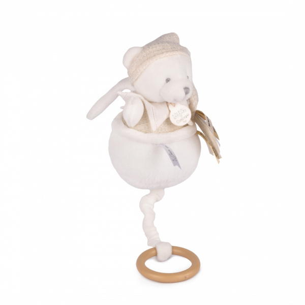Boîte à musique ours 20 cm beige Doudou et compagnie