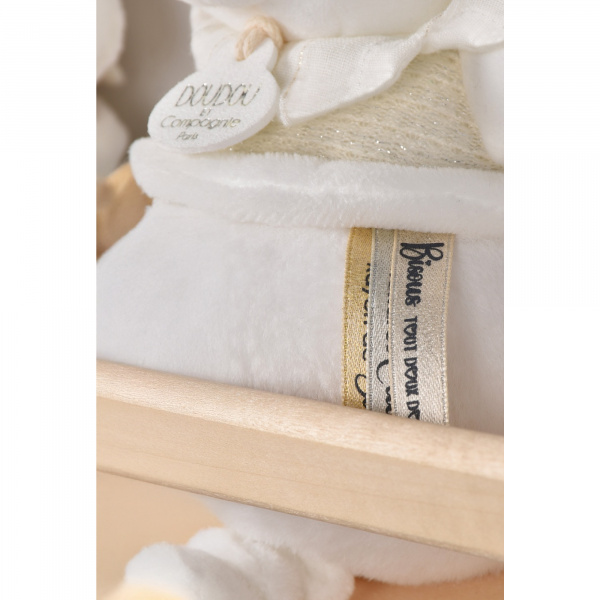 Boîte à musique ours 20 cm beige Doudou et compagnie