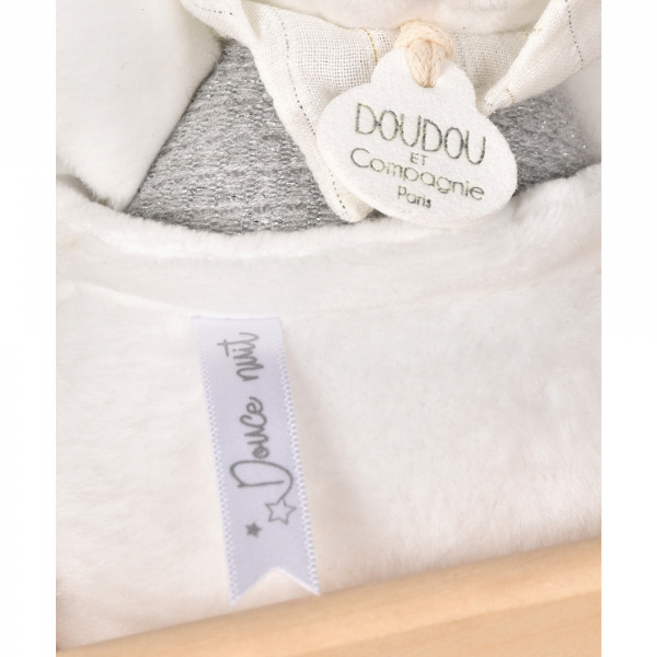 Boîte à musique ours 20 cm gris Doudou et compagnie