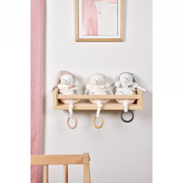 Boîte à musique ours 20 cm gris Doudou et compagnie