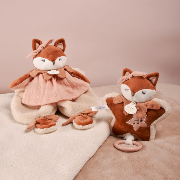 Boîte à musique doudou 16 cm mina la renarde Doudou et compagnie