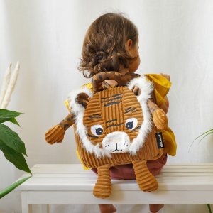 Sac à dos velours spéculos le tigre Les deglingos