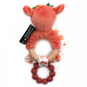 Anneau de dentition silicone et bois mélimélos la biche Les deglingos