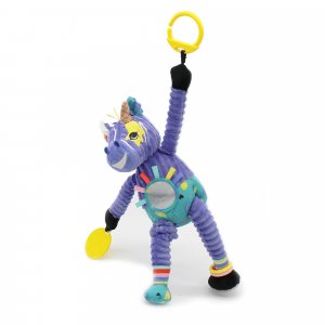 Peluche d'activités de voyage kiprokos le zèbre Les deglingos