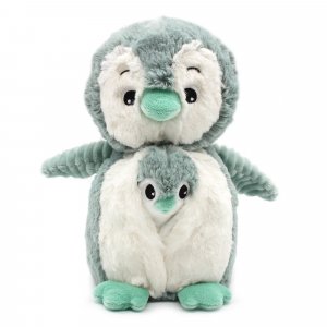 Peluche les ptipotos pingouin et son bébé menthe Les deglingos