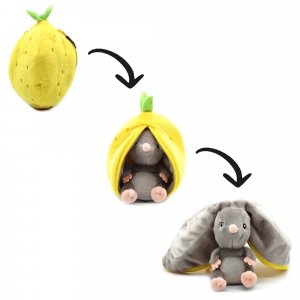 Peluche réversible flipetz souris et citron Les deglingos