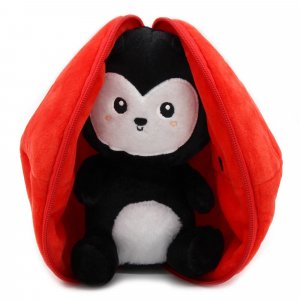 Peluche réversible flipetz coccinelle et tomate Les deglingos