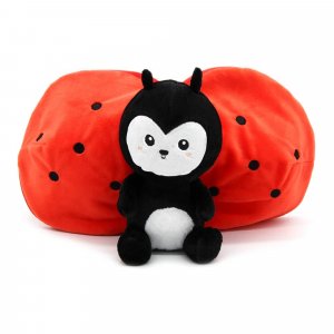 Peluche réversible flipetz coccinelle et tomate Les deglingos