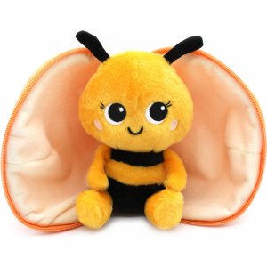 Peluche réversible flipetz abeille et clémentine Les deglingos