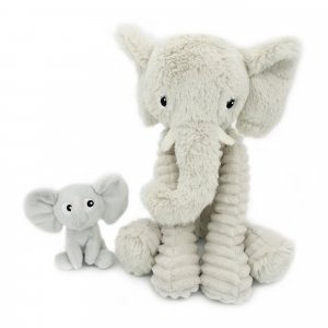 Peluche les ptipotos éléphant et son bébé Les deglingos