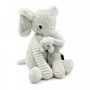 Peluche les ptipotos éléphant et son bébé Les deglingos
