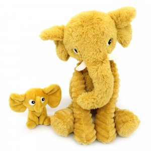 Peluche les ptipotos éléphant et son bébé Les deglingos