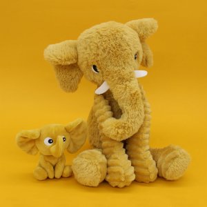 Peluche les ptipotos éléphant et son bébé Les deglingos