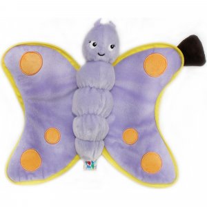 Peluche réversible flipetz papillon et banane Les deglingos