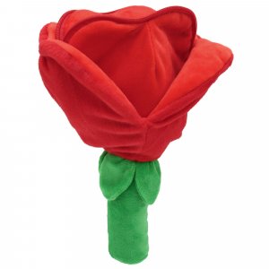 Peluche réversible flipetz coeur et fleur rouge coquelicot Les deglingos