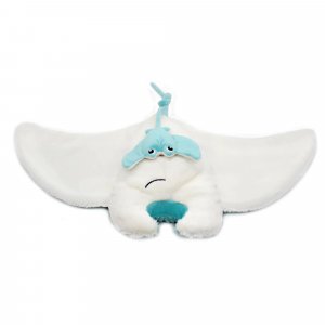 Peluche géante les ptipotos raie manta et son bébé mantalou aqua Les deglingos