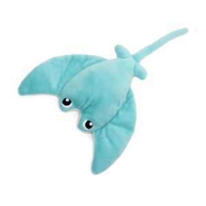 Peluche géante les ptipotos raie manta et son bébé mantalou aqua Les deglingos