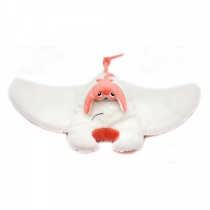 Peluche géante les ptipotos raie manta et son bébé mantalou corail Les deglingos