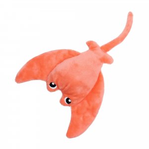 Peluche géante les ptipotos raie manta et son bébé mantalou corail Les deglingos
