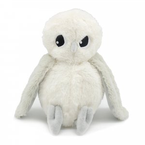 Peluche les ptipotos chouette maman et bébé gris clair Les deglingos