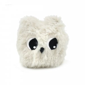 Peluche les ptipotos chouette maman et bébé gris clair Les deglingos